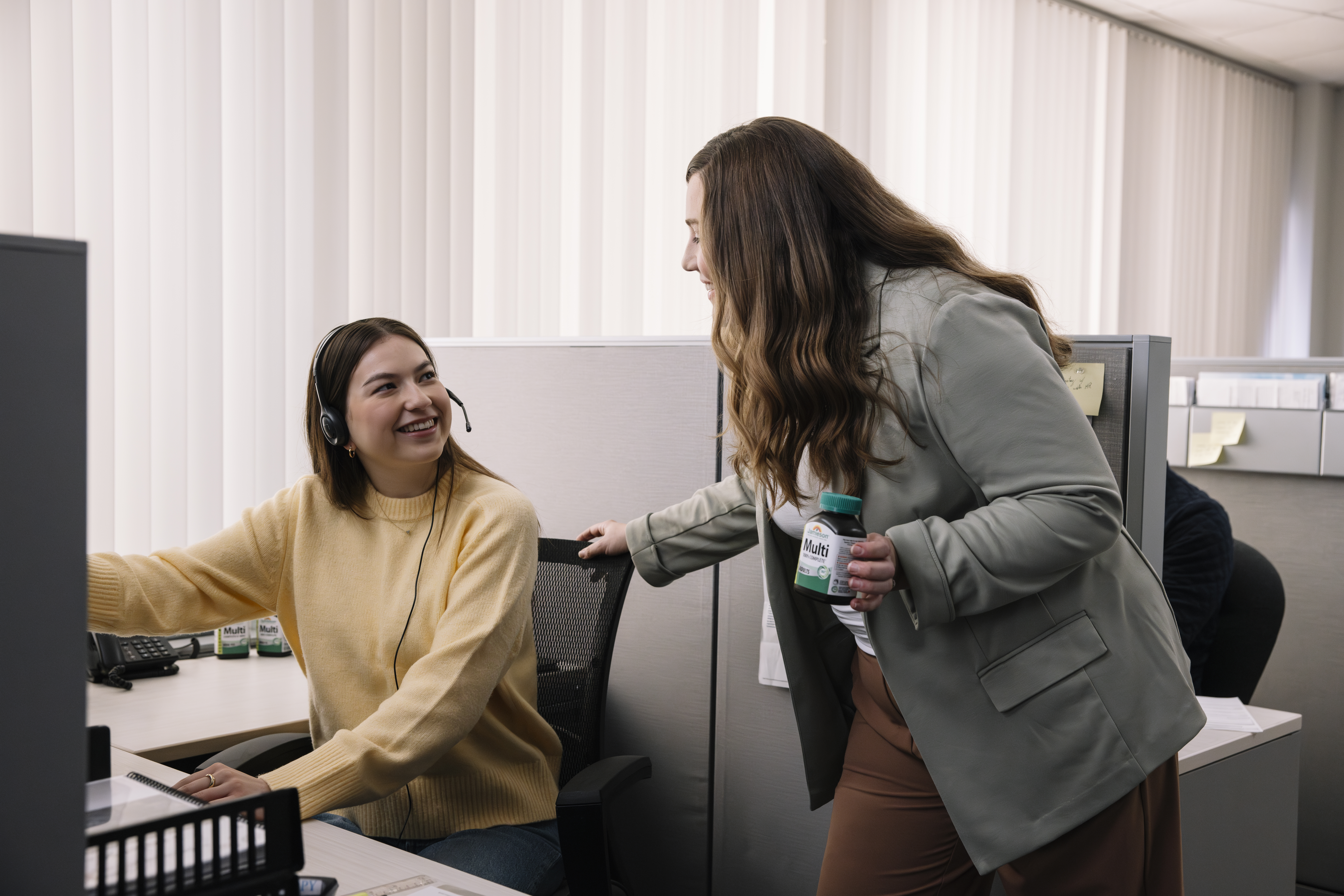 Basket of greens and fruit, and fitness paraphernalia